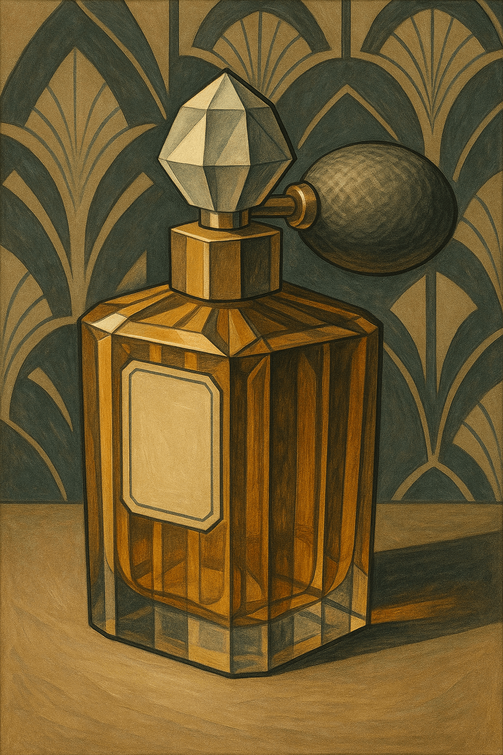 perfume illustration art deco